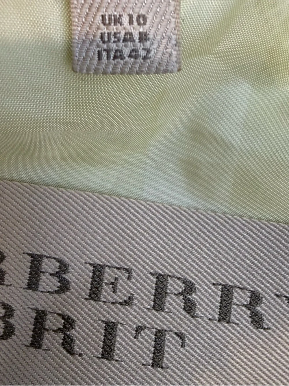 Burberry Brit Check Belted Trench Coat Pale Yellow US 8 / UK 10 - Picture 12 of 13